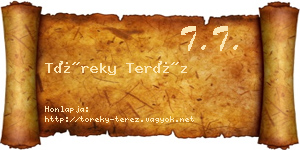 Töreky Teréz névjegykártya